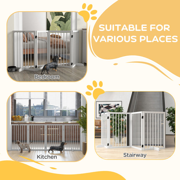 Freestanding pet gate, white