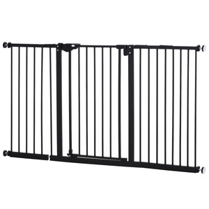Pressure fit safety gate, black