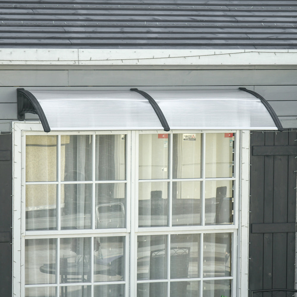 6.6 x 3.1 ft Clear Polycarbonate Door Canopy