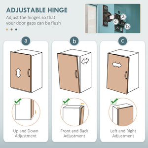 Pantry with microwave space and glass doors, blue