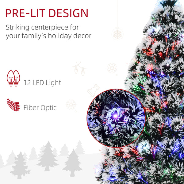 3ft LED Fiber Optic Pre-Lit Christmas Tree with Stand