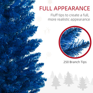 5ft Slim Blue Artificial Christmas Tree