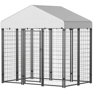 Dog kennel with waterproof and UV-resistant cover
