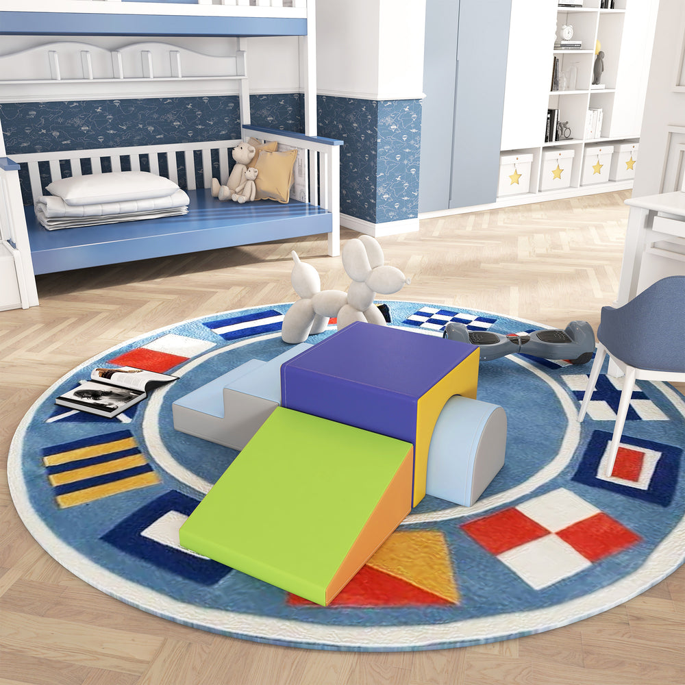 4-piece foam play set for toddlers and children, dark color