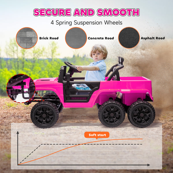12V 4WD Remote Control Car, Pink