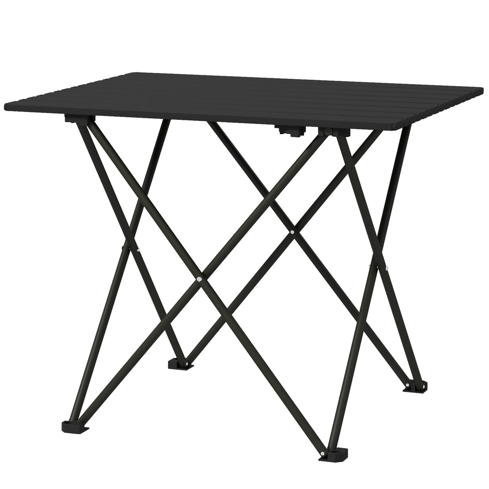 Folding camping table, black