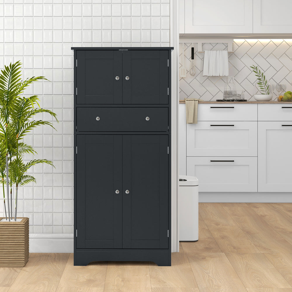 Kitchen storage unit, black