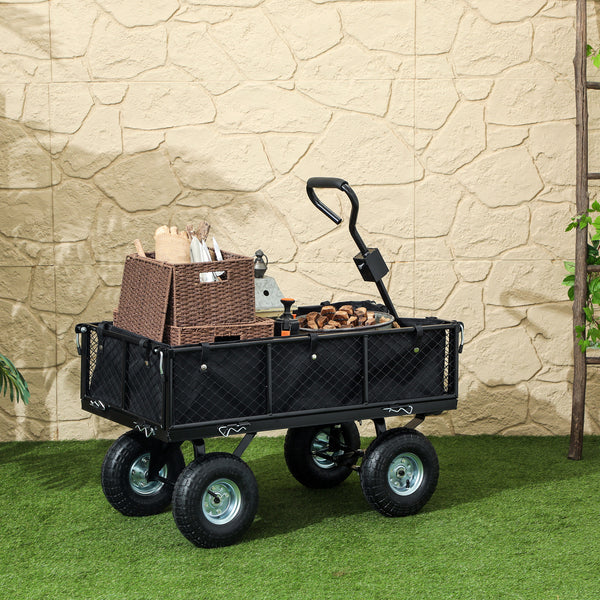 Steel garden cart with removable liner