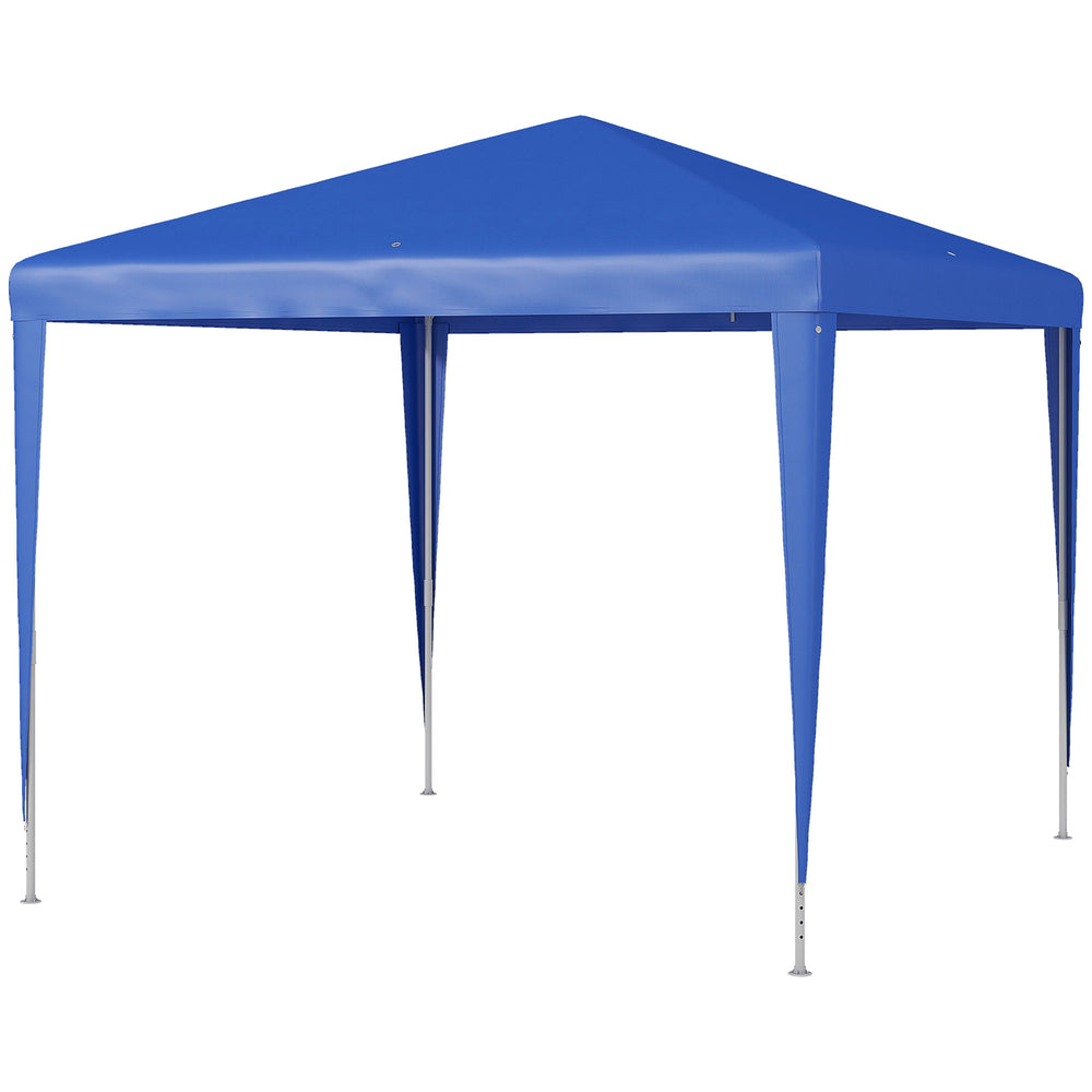 9' x 9' Portable Canopy Party Tent Gazebo Outdoor Sunshade for Weddings Parties with Dressed Legs, Blue