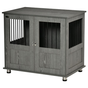Caged cabinet with lockable magnetic door, grey