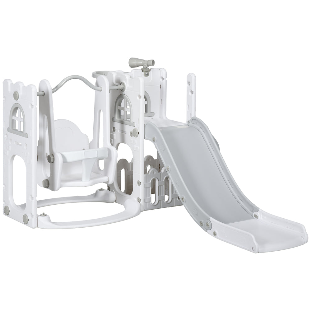 6 in 1 Baby Swing and Slide Set Grey