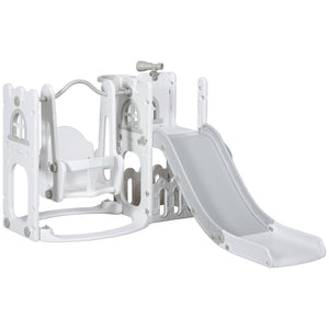 6 in 1 Baby Swing and Slide Set Grey