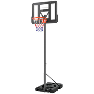 1.4-3m Portable Basketball Hoop with Wheels and 109cm Backboard