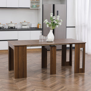 Extendable folding dining table for small spaces, seating up to 6 people