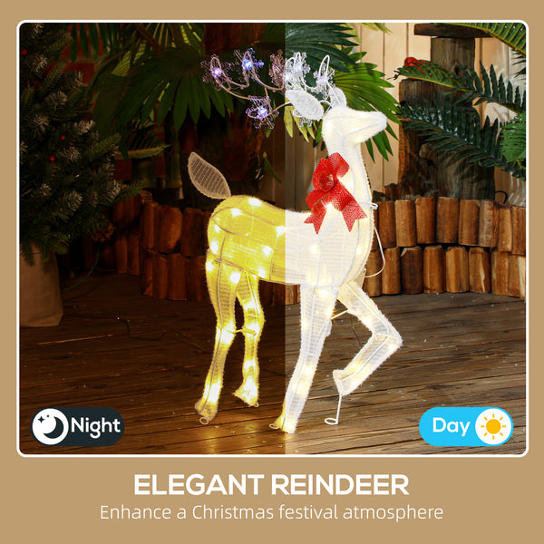 Glowing reindeer garden decoration