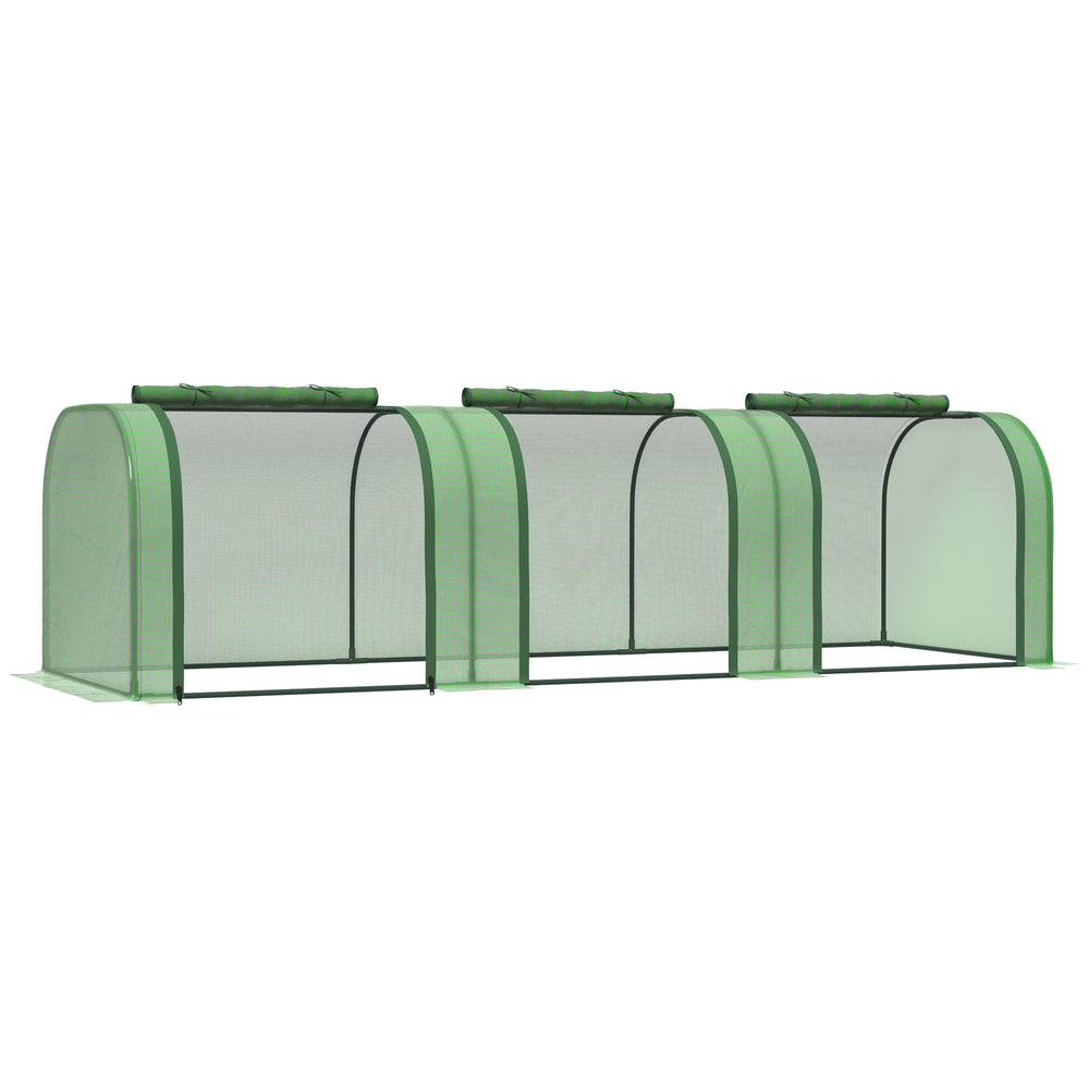 Miniature tunnel greenhouse with polyethylene cover