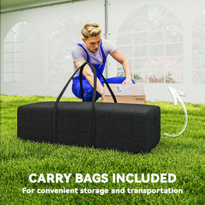 20' x 30' Heavy Duty Party Tent with Removable Window Sidewalls and Carry Bags