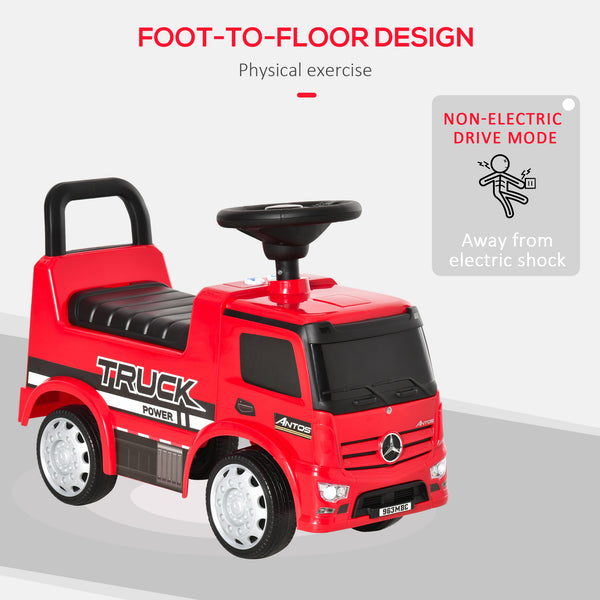 Mercedes-Benz Antos for toddlers, red