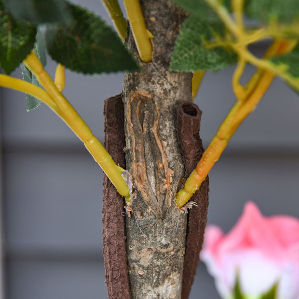 Artificial plant, 90cm, flowering rose in a pot, fake plant for indoor decoration