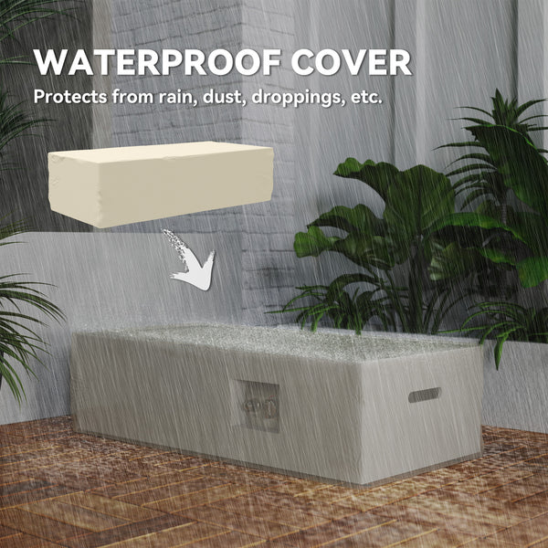 42" 50,000 BTU Propane Gas Fire Pit Table with Pop-Up Propane Tank Holder and Waterproof Cover