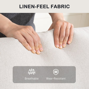 2-seater recliner chair with footrest and split back, cream white