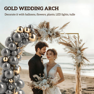 Square wedding arch with U-shaped supports