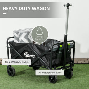 Folding garden cart with steel frame