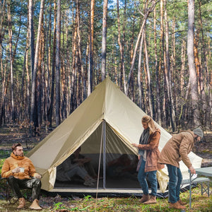 Family teepee in beige canvas
