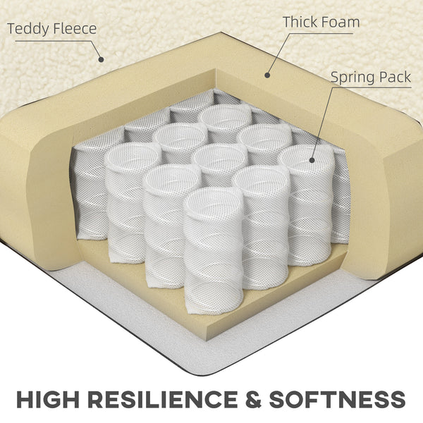 Barrel accent chair with removable headrest, cream white