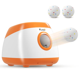 Automatic Dog Ball Launcher, Automatic Ball Launcher with 6 ETPU Balls, 26-79ft, for Medium and Large Dogs, Orange