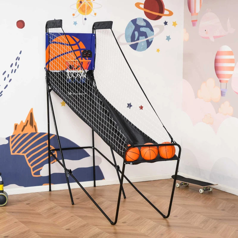 Basketball Arcade Game with Electronic Scoreboard, Black