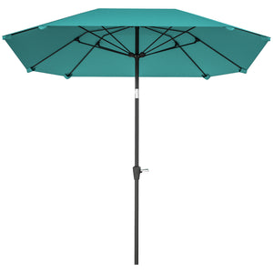 7.6-foot aluminum patio umbrella, sky blue
