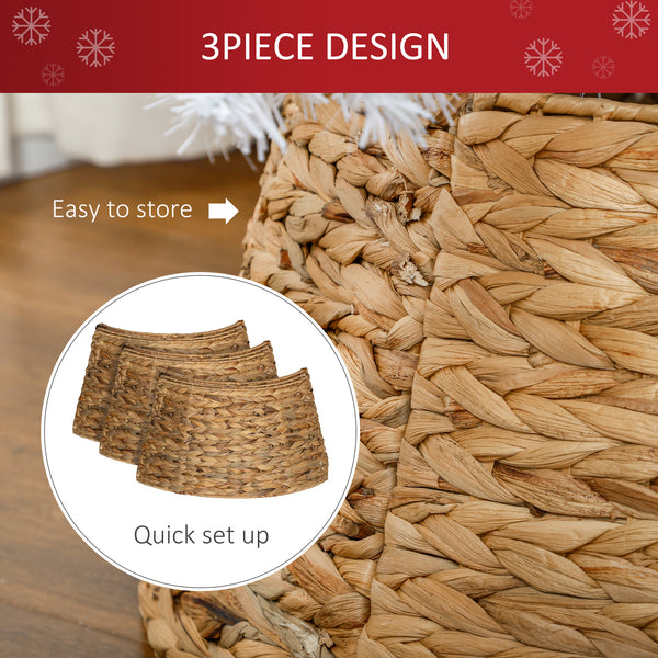 Braided Water Hyacinth Christmas Tree Necklace