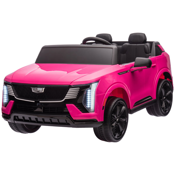 Cadillac Escalade 2-seater 12V with remote control, spring suspension, pink