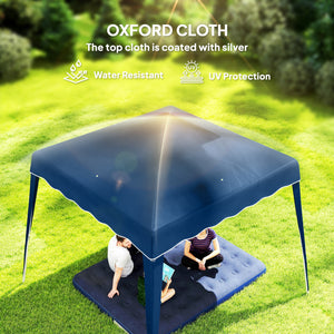 8 x 8 Folding Awning with Carry Bag, Blue