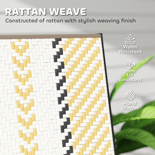 Set of 2 outdoor chairs in woven resin with 5-position adjustable backrest