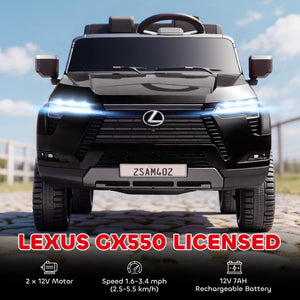Lexus GX550 12V, 2 seats, with remote control and suspension, black