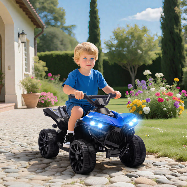 Quad électrique 6V avec musique et phares LED, pour enfanuts de 37 à 72 mois, bleu.