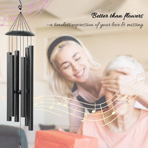 Wind chime with 6 aluminum tubes and hook