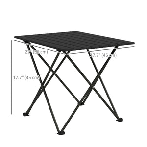 Folding camping table, black