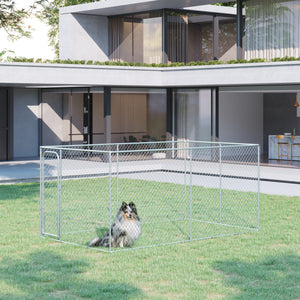 Dog park with galvanized steel frame