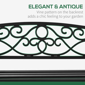 Antique-style 2-seater outdoor garden bench