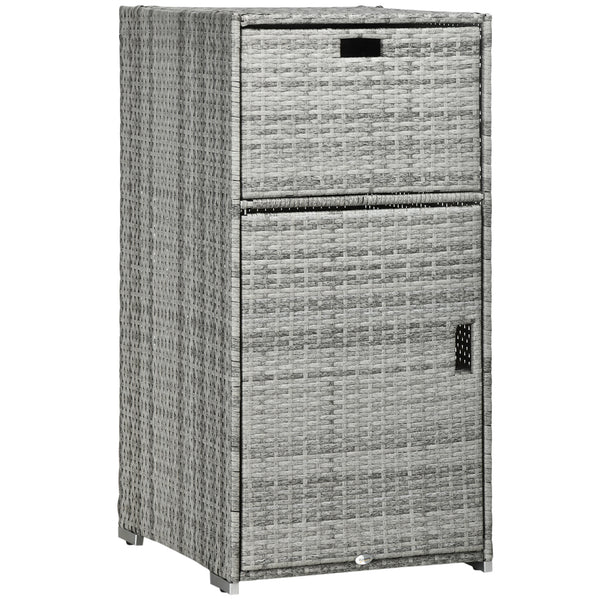 Patio storage cabinet, mixed gray