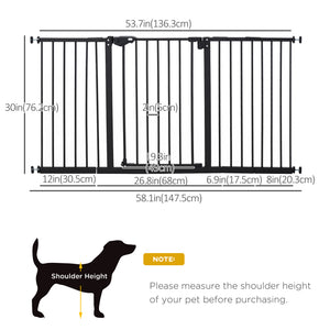 Pressure fit safety gate, black