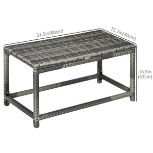 Wicker garden side table