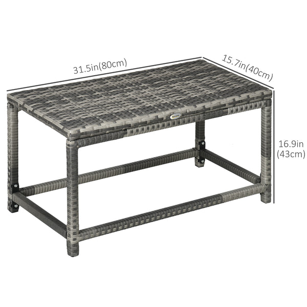 Wicker garden side table
