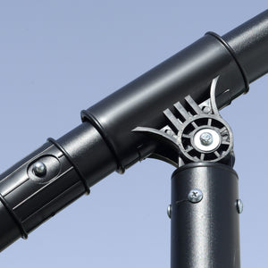 9-foot cantilever parasol with easy tilt adjustment, dark grey