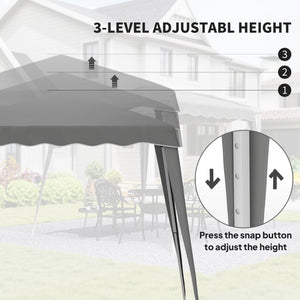 8 x 8 folding tent with carry bag, grey