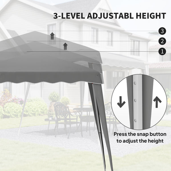 8 x 8 folding tent with carry bag, grey