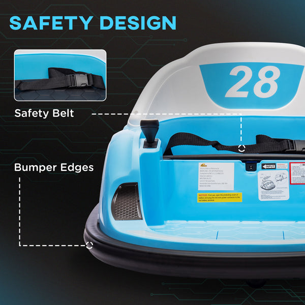 12V Bumper Car with Remote Control, Light Blue